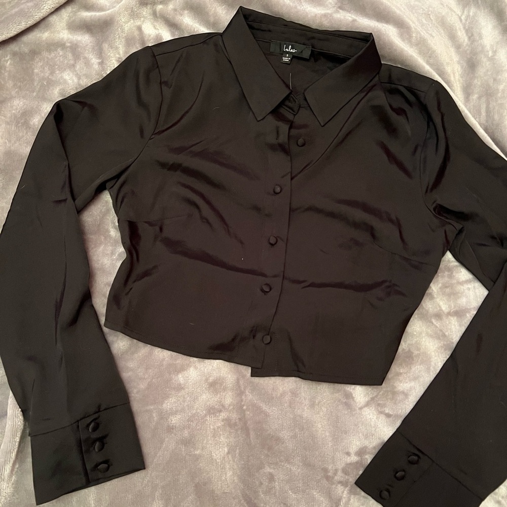 Black Blouse with open back